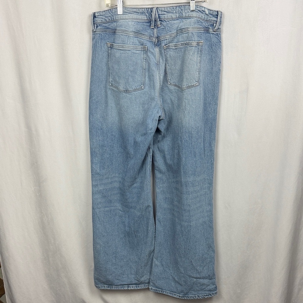 Good American Good Ease Mid-Rise Relaxed Wide Leg Jeans - Size 14/32 - Picture 11 of 13